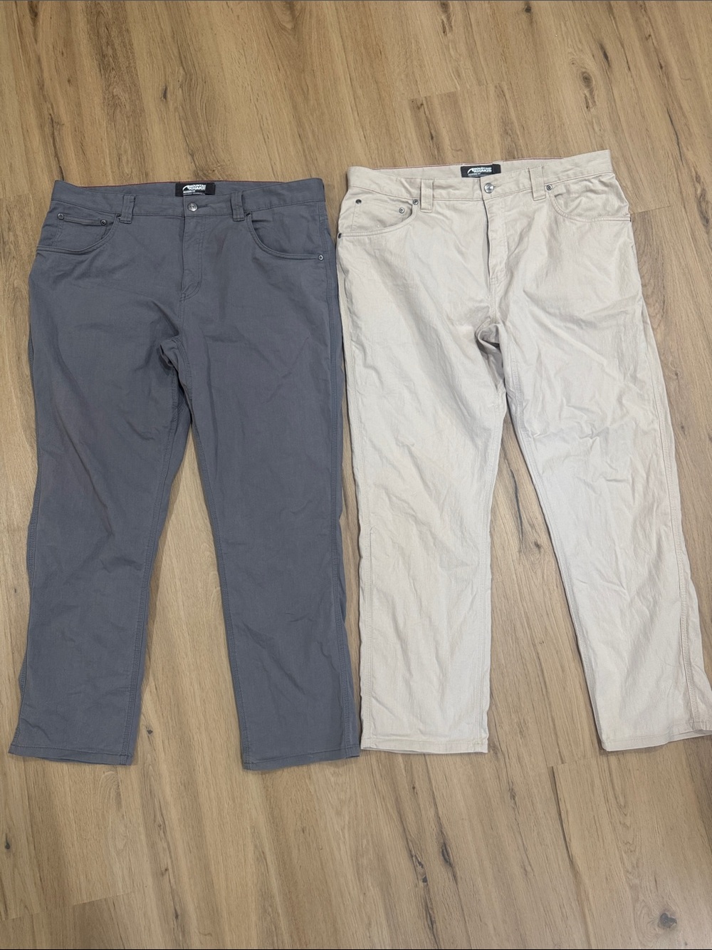 Mountain Khakis Men's Chinos in Gray and Tan